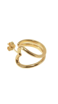 Jane Kønig Øreringe<Open Heart Hoop OHH-AW25-G