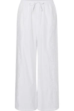 Discount Pcalba Wide Emb Pant Bukser, Jeans & Leggings