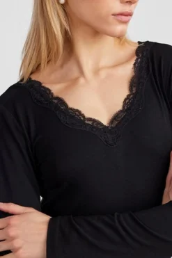 Pieces Bluser & Skjorter<Pcbarbera Ls Lace Top