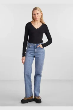 Pieces Bluser & Skjorter<Pcbarbera Ls Lace Top