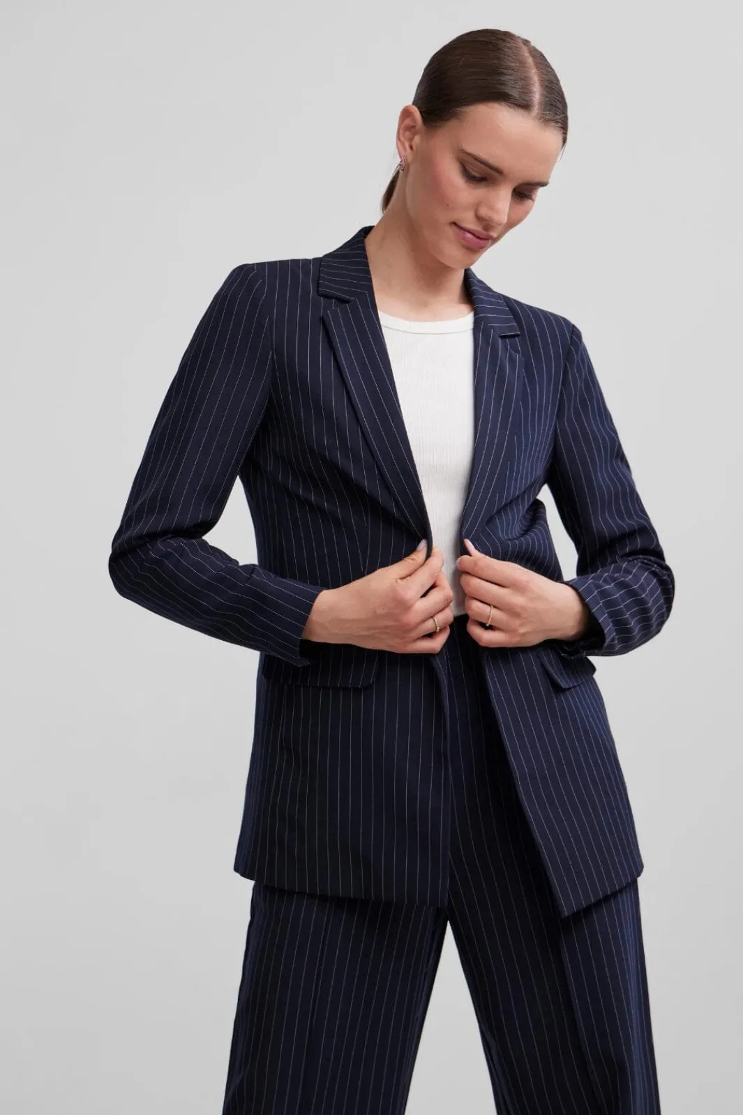 New Pcbossy Ls Loose Striped Blazer Noos Blazere