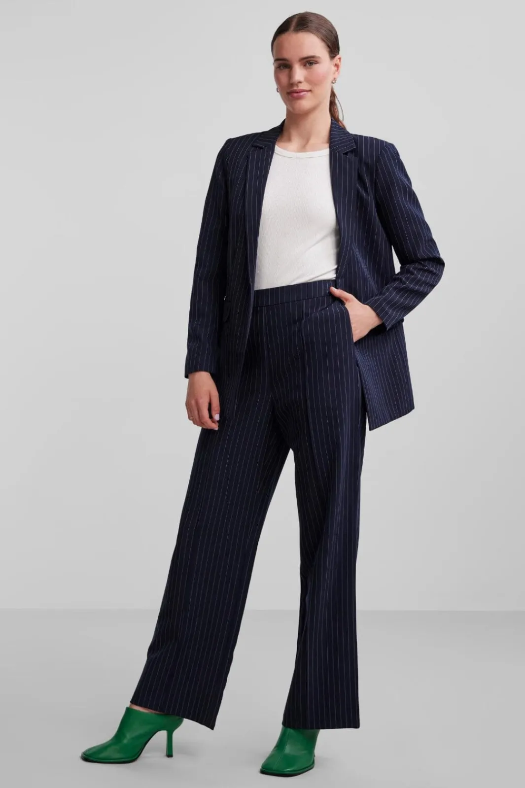 New Pcbossy Ls Loose Striped Blazer Noos Blazere