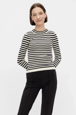 Pieces Bluser & Skjorter<Pccrista Ls O-Nech Knit Noos
