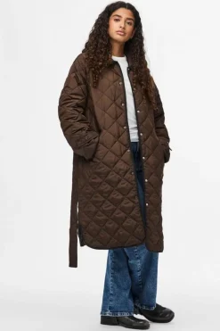 Outlet Pcemily Long Quilted Jacket Overtøj & Jakker