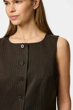 Pieces Sæt 🛍️|Veste<Pcfalka Sl Pinstriped Vest Fsy
