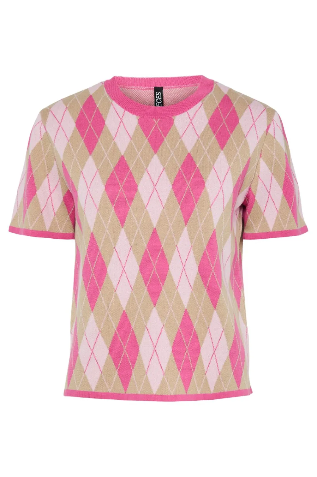 New Pcfarley Ss O-Neck Knit Fsy Strik|Bluser & Skjorter