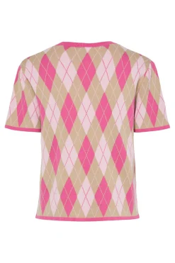 New Pcfarley Ss O-Neck Knit Fsy Strik|Bluser & Skjorter