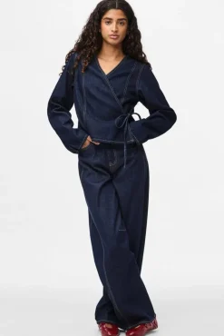 Pieces Bluser & Skjorter<Pcfenna Ls Denim Wrap Shirt Fsy