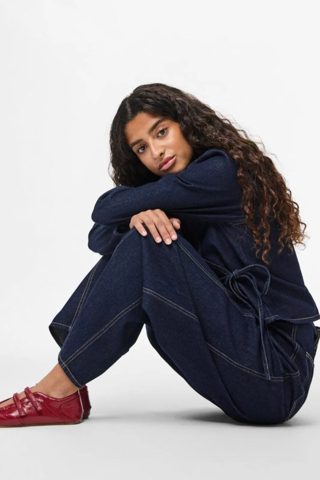 Pieces Bluser & Skjorter<Pcfenna Ls Denim Wrap Shirt Fsy