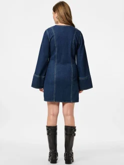 Pieces Kjoler|Ammevenligt Tøj<Pcflora Ls Denim Dress