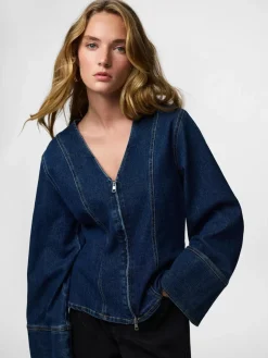 Pieces Bluser & Skjorter|Ammevenligt Tøj<Pcflora Ls Denim Shirt