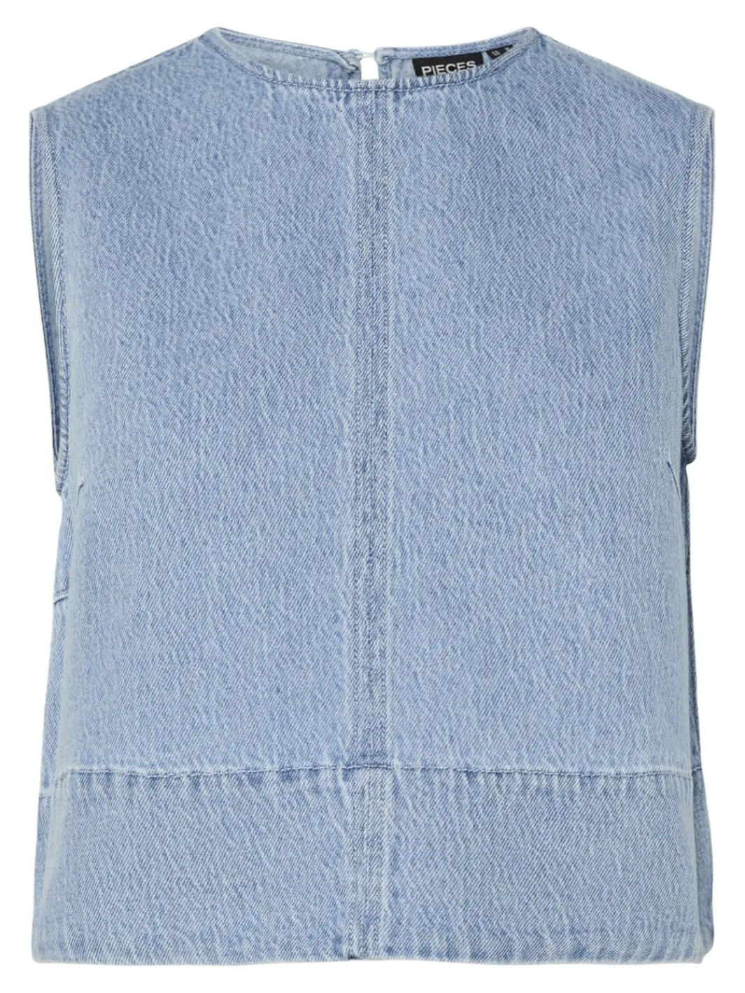 Pieces T-Shirts & Toppe<Pcflora Sl Denim Top