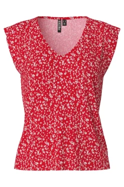 New Pcflora Ss V-Neck Top T-Shirts & Toppe