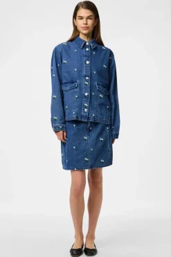 Outlet Pcfreia Short Denim Skirt Fsy Nederdele