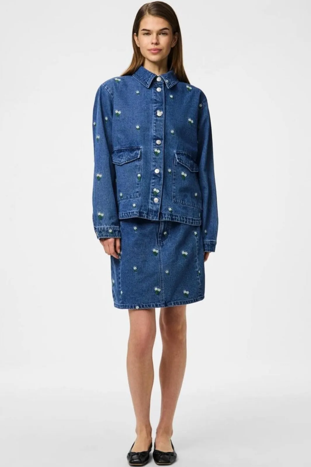 Outlet Pcfreia Short Denim Skirt Fsy Nederdele