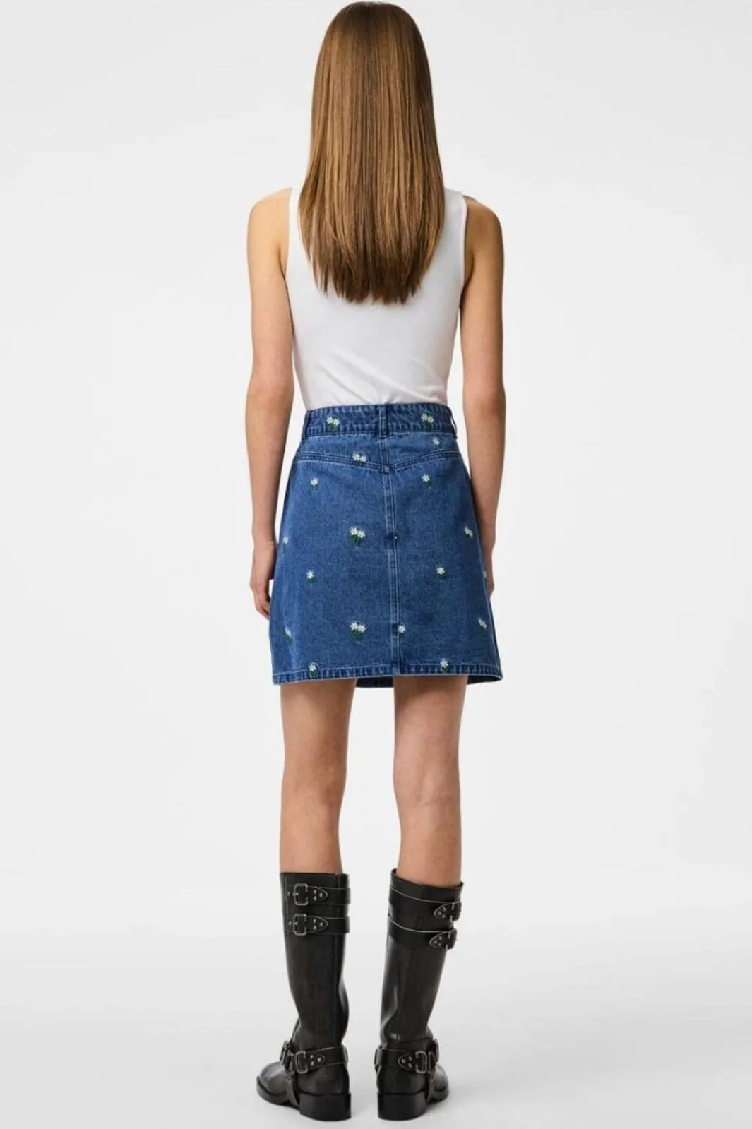 Outlet Pcfreia Short Denim Skirt Fsy Nederdele