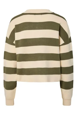 Hot Pcjassy Ls Polo Knit Cardigan Cardigans|Ammevenligt Tøj