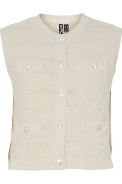 Pieces Veste|Ammevenligt Tøj<Pcjena Sl O-Neck Knit Vest