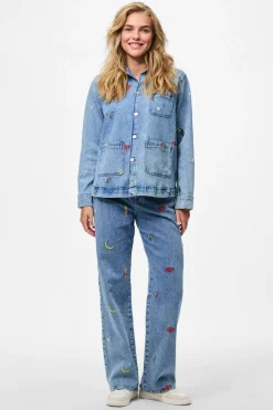 Pcjidi Ls Denim Shacket Mpa Sæt 🛍️|Overtøj & Jakker