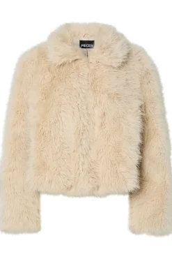 Pieces Overtøj & Jakker<Pcjilla Short Fluffy Jacket