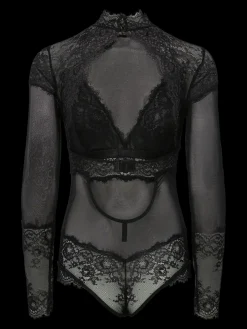 Pieces Bluser & Skjorter|Nattøj & Lingeri<Pcjora Xmas High Neck Ls Bodystocking