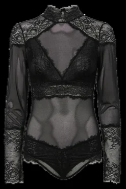 Pieces Bluser & Skjorter|Nattøj & Lingeri<Pcjora Xmas High Neck Ls Bodystocking