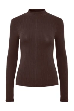 Pckitte Zip Ls T-Neck Top Bluser & Skjorter|Ammevenligt Tøj