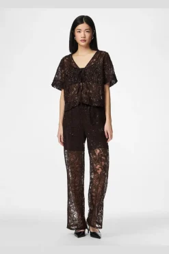 Pieces Sæt 🛍️|T-Shirts & Toppe<Pclouise 2/4 V-Neck Tie Top