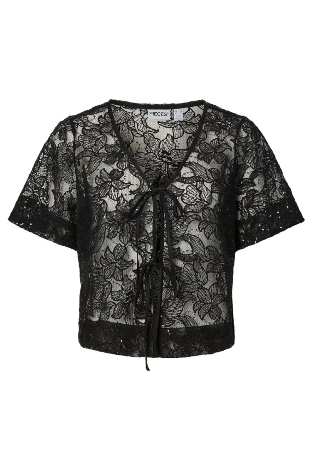 Pieces Sæt 🛍️|T-Shirts & Toppe<Pclouise 2/4 V-Neck Tie Top