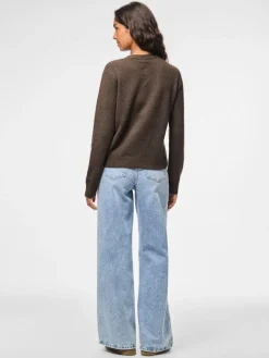 Hot Pcmalou Ls Knit Cardigan Cardigans|Ammevenligt Tøj