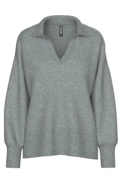 Pieces Strik|Bluser & Skjorter<Pcmalou Ls Polo Knit