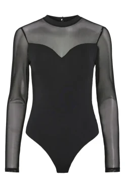 Pieces Bluser & Skjorter|Nattøj & Lingeri<Pcmilly Ls Mesh Bodystocking