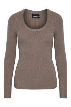 Pieces Bluser & Skjorter|Strik<Pcmira Ls U-Neck Knit