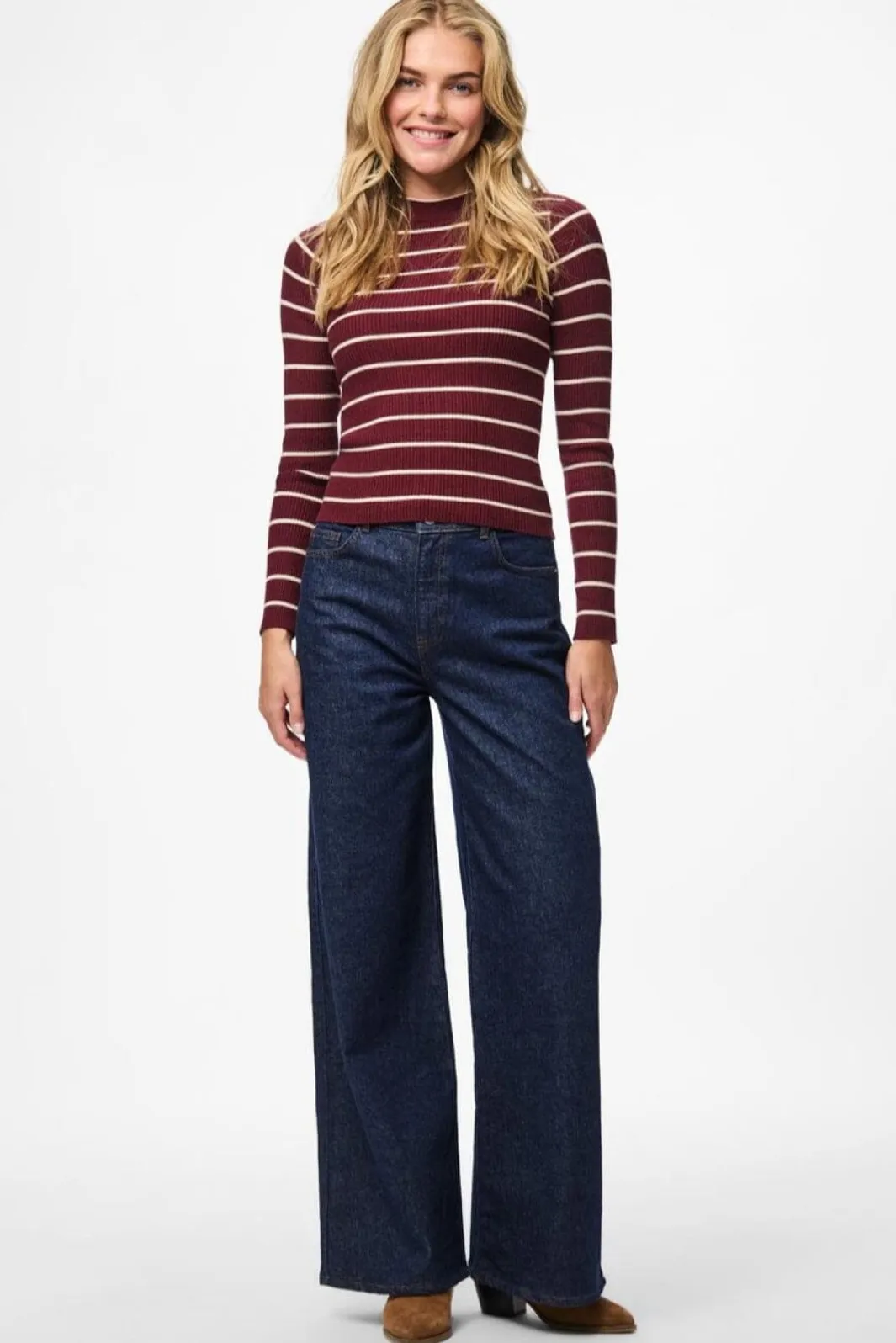 Clearance Pcmira New Ls O-Neck Knit Strik|Bluser & Skjorter