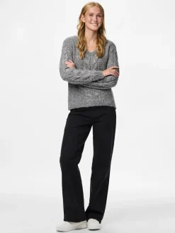 Pieces Strik|Bluser & Skjorter<Pcnina Ls V-Neck Knit