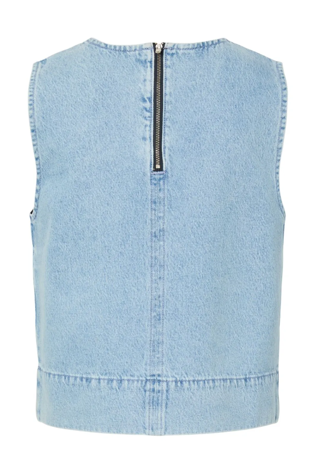 Pcnoel Sl O-Neck Denim Top Fsy Sæt 🛍️|T-Shirts & Toppe