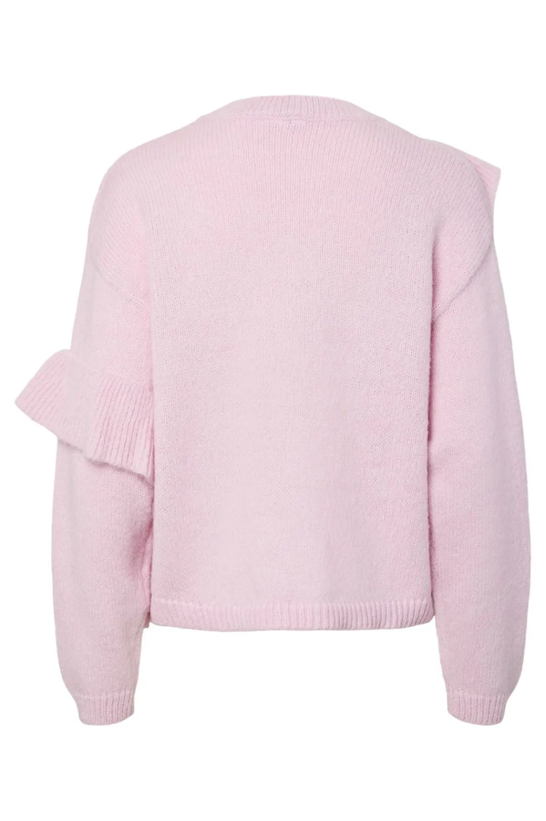 New Pcnor Ls O-Neck Knit Frill Pullover Strik|Bluser & Skjorter
