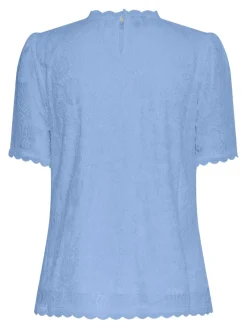 Pieces T-Shirts & Toppe<Pcolline Ss Lace Top
