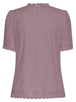 Pcolline Ss Lace Top T-Shirts & Toppe