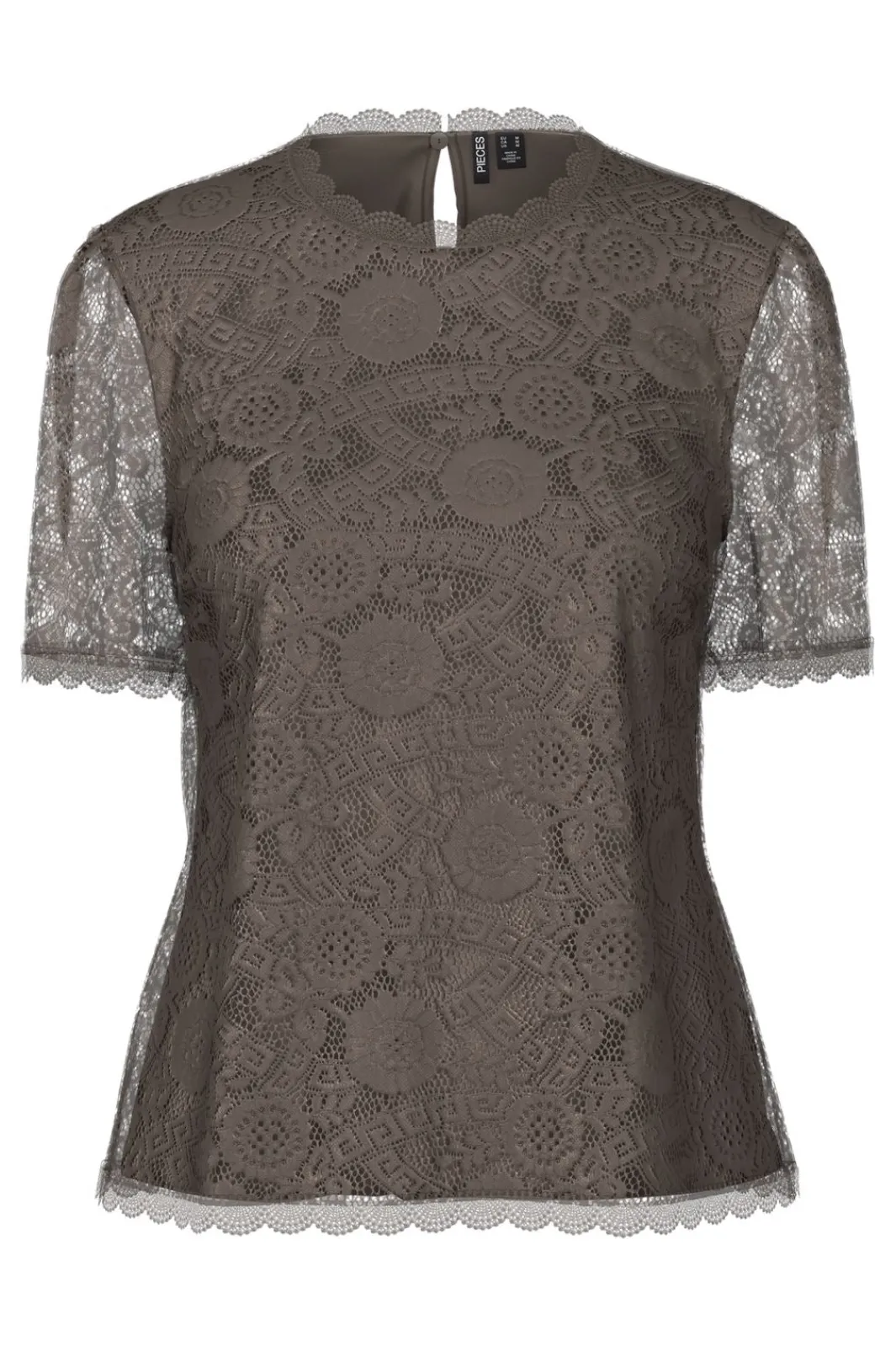 Pieces T-Shirts & Toppe<Pcolline Ss Lace Top