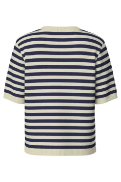 Sale Pcorina Ss Stripe Knit Cardi Pwp Cardigans|Ammevenligt Tøj
