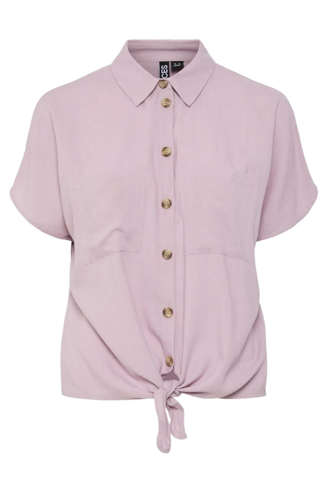 New Pcpia Ss Tie Shirt Bluser & Skjorter|Ammevenligt Tøj