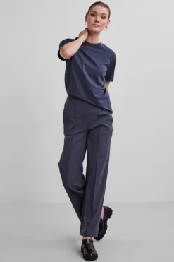 Pieces T-Shirts & Toppe<Pcria Ss Fold Up Solid Tee