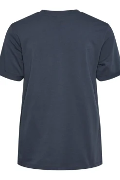 Pieces T-Shirts & Toppe<Pcria Ss Fold Up Solid Tee