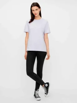 Pieces T-Shirts & Toppe<PcRia SS Fold Up Tee