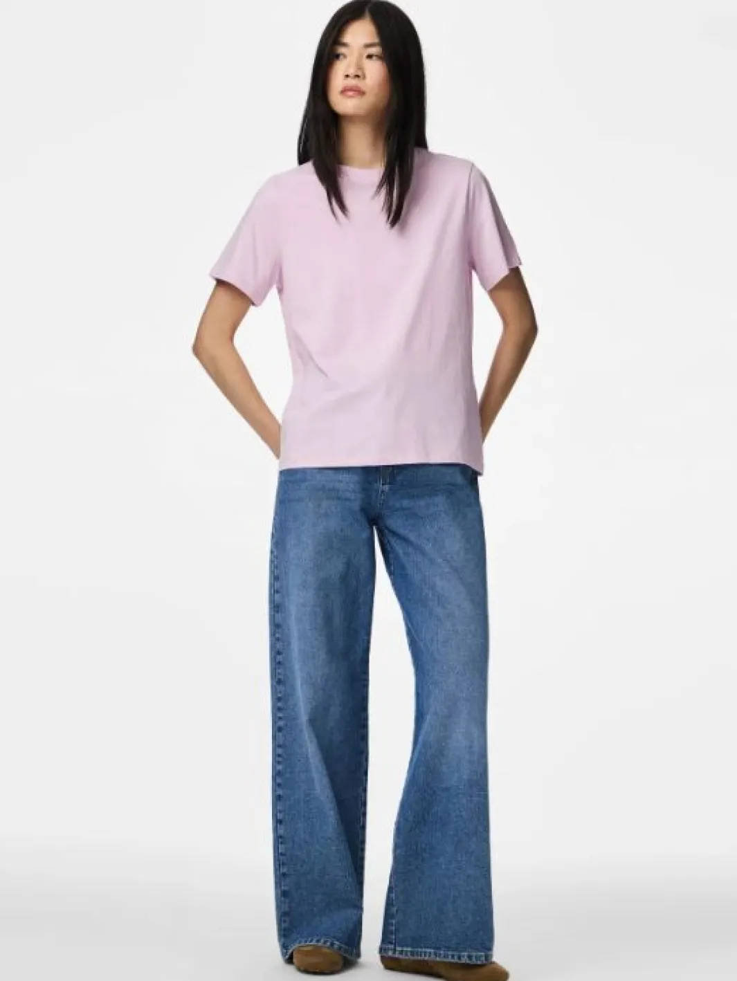Sale Pcria Ss Solid Tee T-Shirts & Toppe