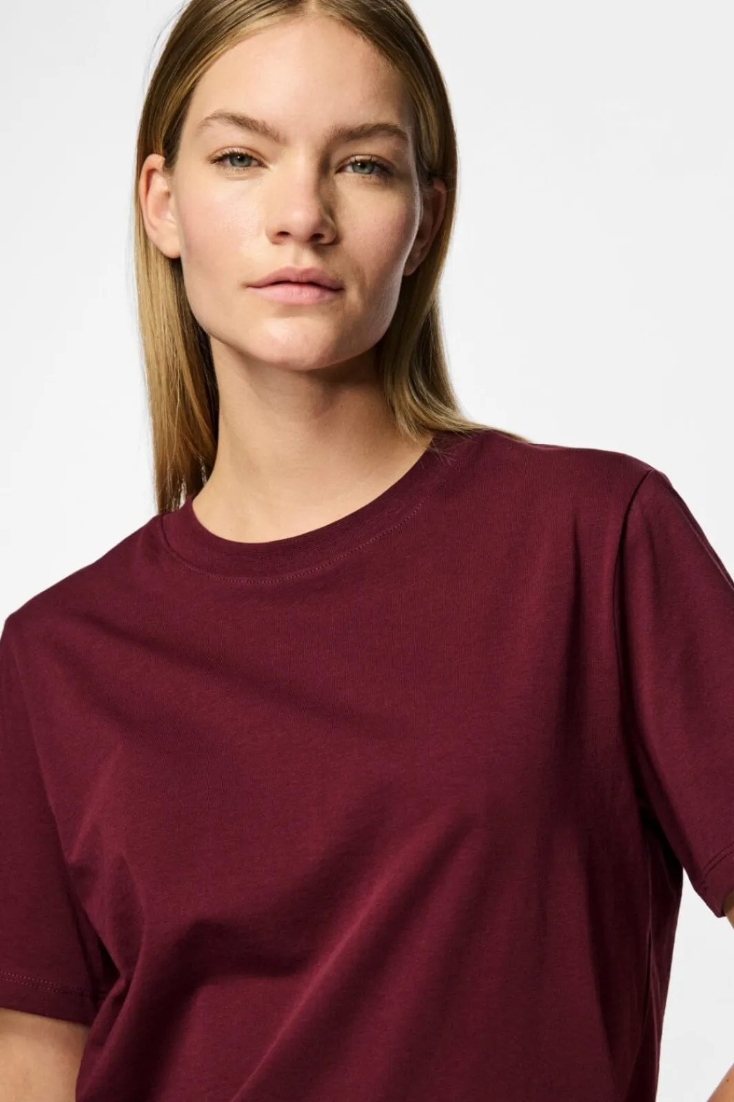 New Pcria Ss Solid Tee T-Shirts & Toppe