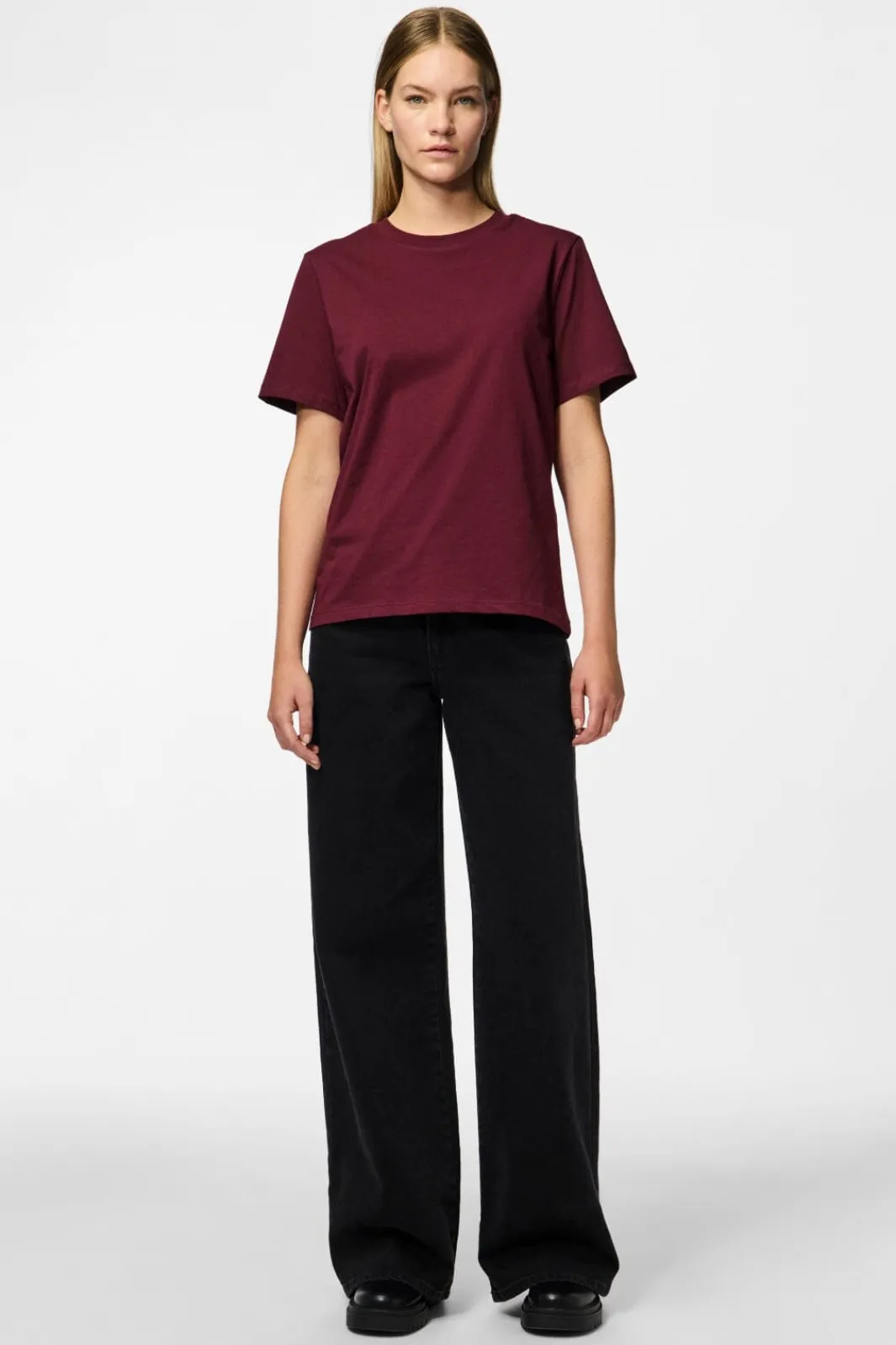New Pcria Ss Solid Tee T-Shirts & Toppe