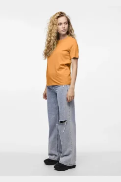 Pieces T-Shirts & Toppe<Pcria Ss Solid Tee