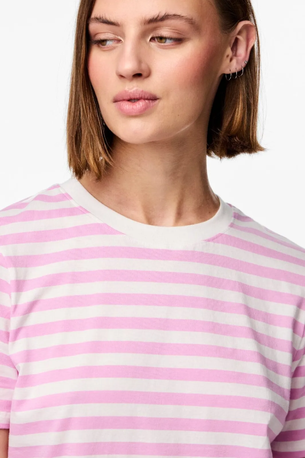 Pieces T-Shirts & Toppe<Pcria Ss Tee Stripes